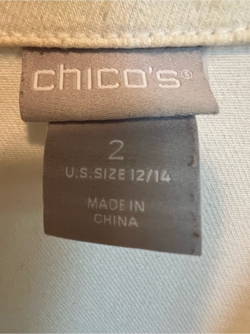 Chico's White Raw-Hem Denim Jacket - Picture 6 of 7